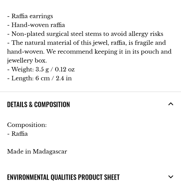 Sezane Raffia Earrings - Picture 4 of 4